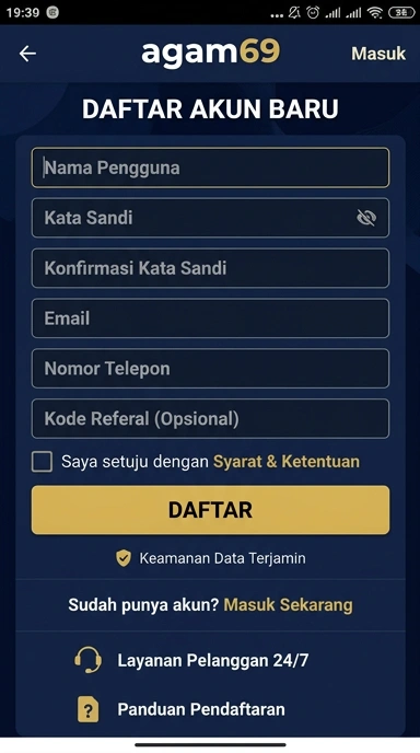 Buat Akun Baru di Agam69 Dengan Mudah