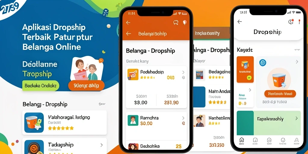 Antarmuka aplikasi 2739 untuk fungsi Dropship yang intuitif.