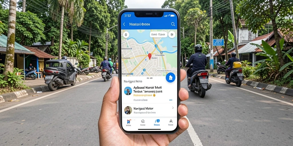 Tampilan antarmuka aplikasi 2757 untuk navigasi motor yang intuitif.