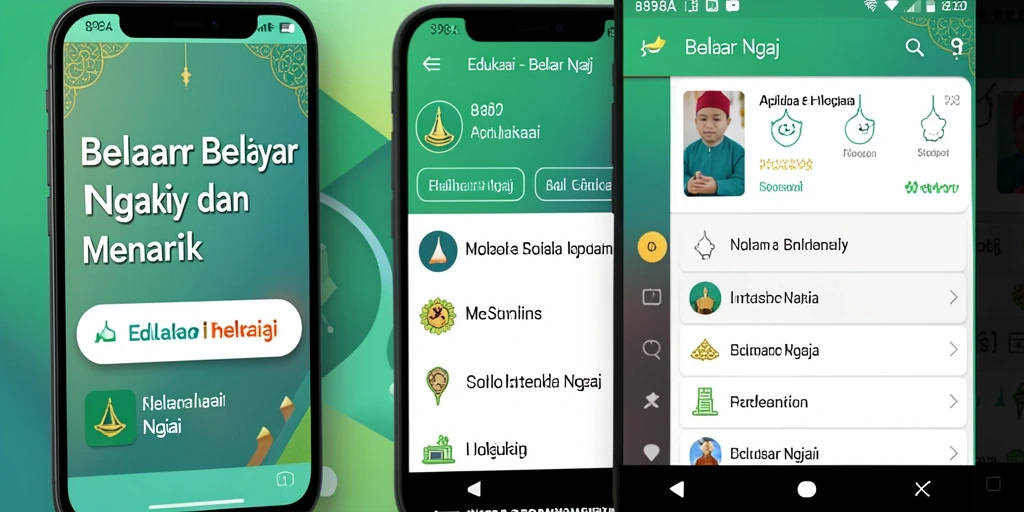 Tampilan utama 898A yang menawan dan interaktif untuk belajar ngaji.