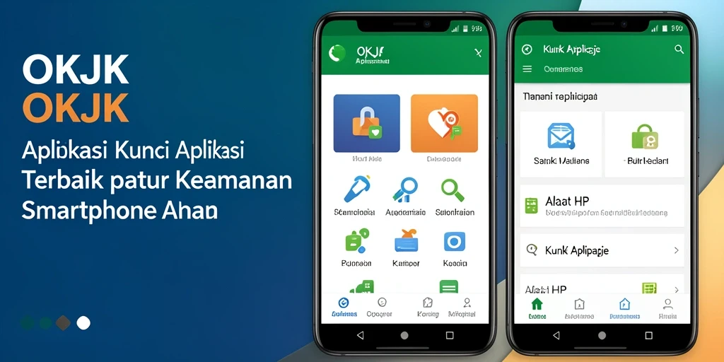 Tampilan antarmuka aplikasi OKJK untuk kunci aplikasi.
