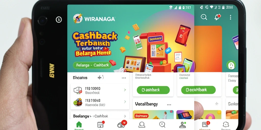 Tampilan antarmuka WIRANAGA yang memudahkan penggunaan aplikasi Cashback.