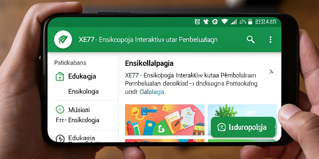 Tampilan antarmuka XE77 yang menarik dan interaktif.